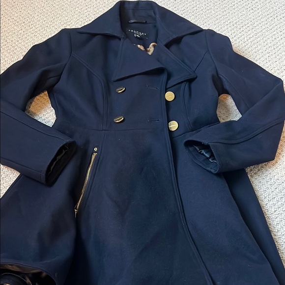 Stylish Navy Peacoat by Shelli Regal - Picture 3 of 5